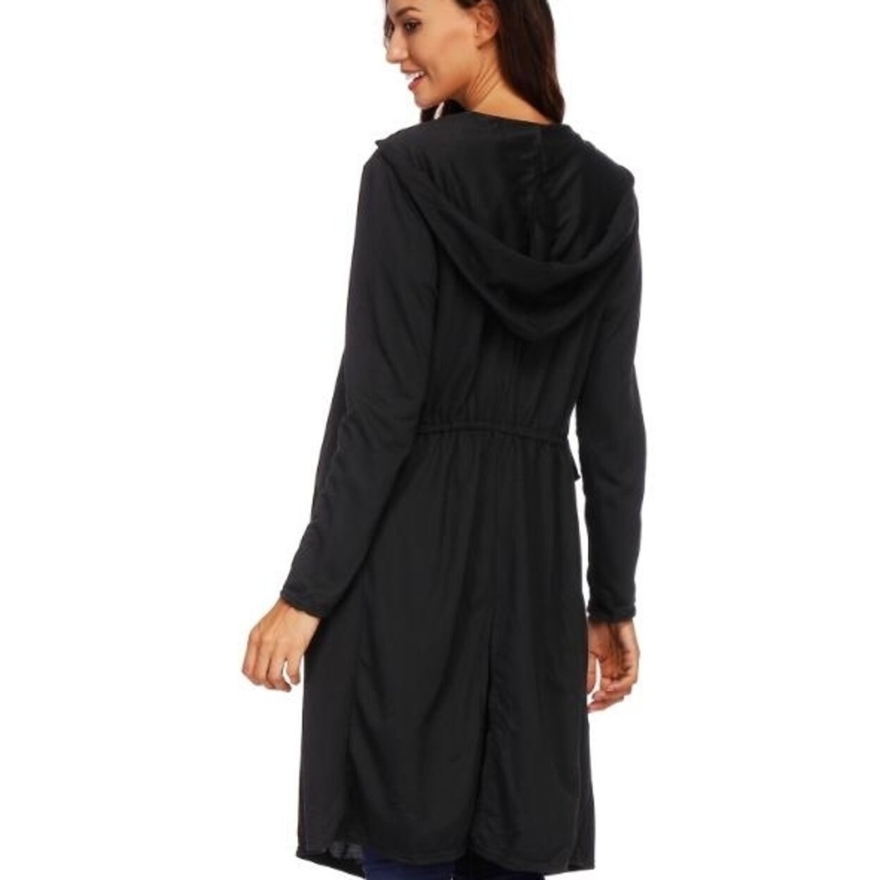 hooded cable knit sweater coat