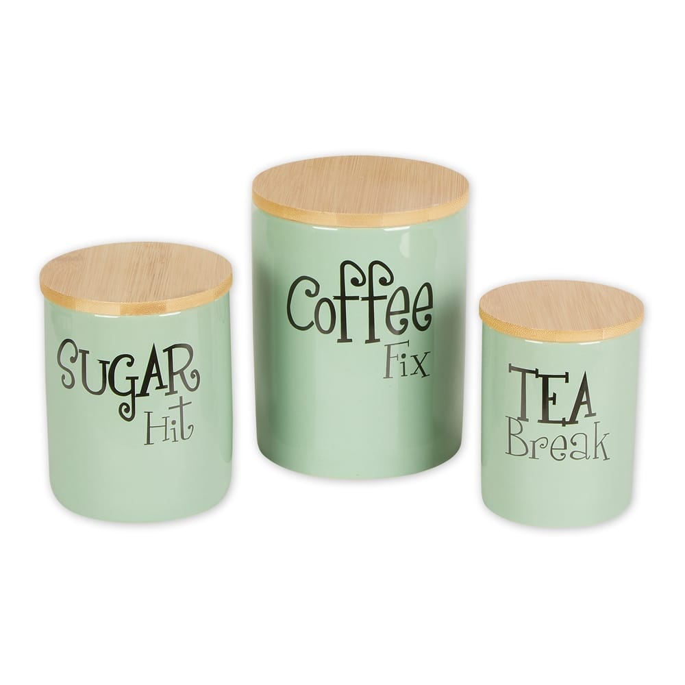 DII Coffee/Sugar/Tea Ceramic Canister (Set of 3)