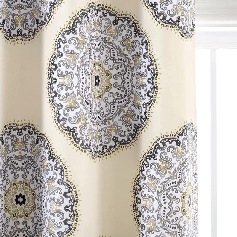 Porch & Den Alfreda Medallion Lined Window Valance