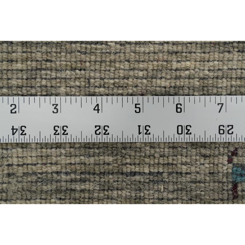 Hand Knotted Oriental 100% Wool Carpet Tribal Animal Pictorial Multi-Colored Gabbeh Area Rug - 9' 9'' X 7' 11''