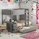 preview thumbnail 20 of 53, Twin-Over-Twin Bunk Bed with Twin size Trundle, Storage and Desk,Multifunctional Bunk Bed With Storage
