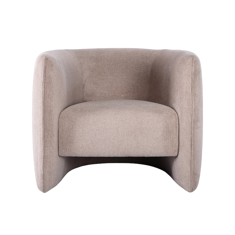 Soft Fabric Upholstered Chair with Wood Frame - 36.3"L x 34.3"W x 29.0"H - 36.3"L x 34.3"W x 29.0"H - Tan