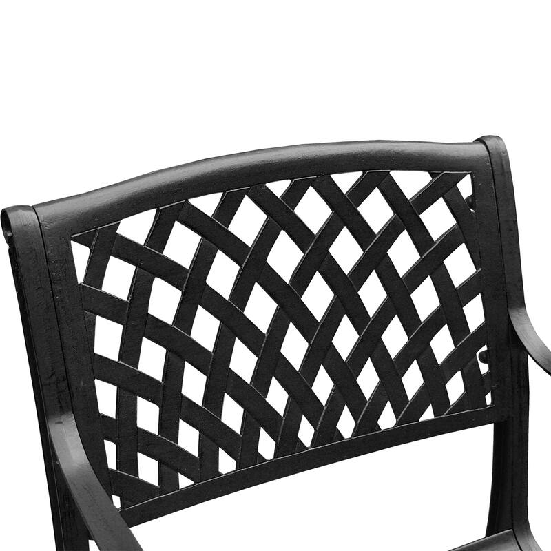 Lattice 63 inch Hexagon Dining Set with Lazy Susan and Six Chairs
