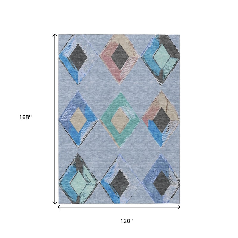 HomeRoots Geometric Transitional Rectangle Outdoor Rug