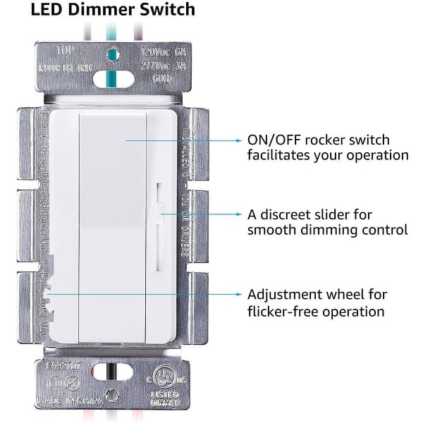 Shop 3 Way Single Pole Dimmer Switch For Controlling Led
