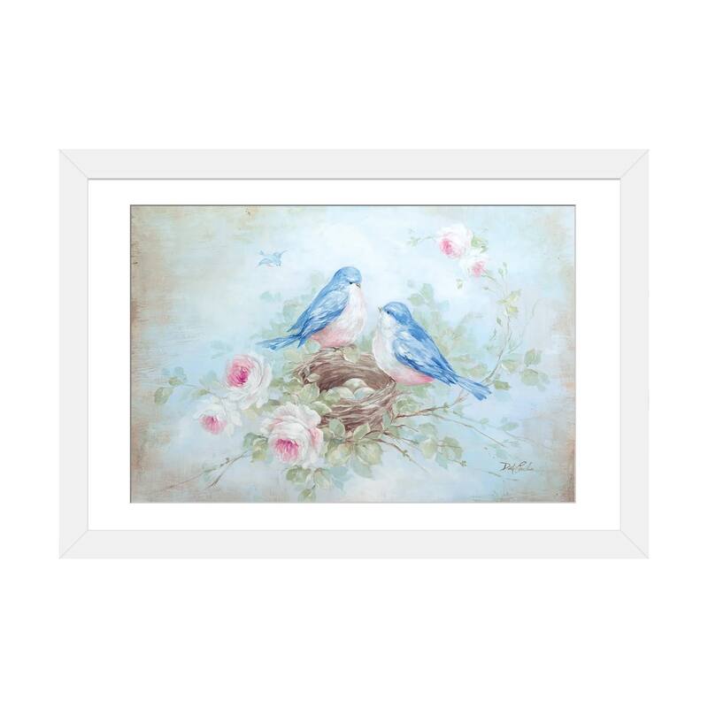 iCanvas "Bluebird Spring" by Debi Coules - White - 16x24x1