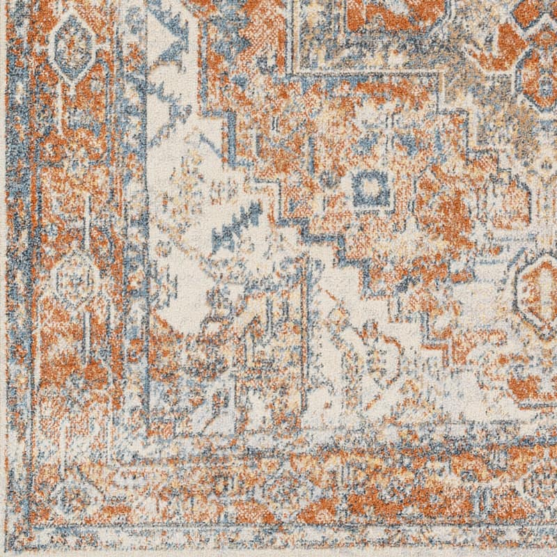 Livabliss Lillian Machine Washable Faded Classic Area Rug