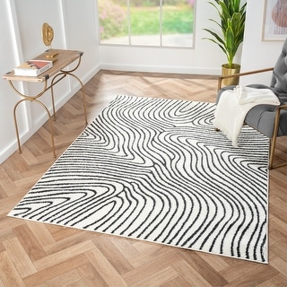 Luxe Weavers Modern Swirl Area Rug Geometric Carpet for Living Room ...