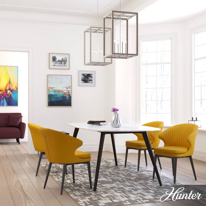 Hunter Squire Manor Pendant - Foyer, Island, Dining Room - Candle, Cage, Modern Farmhouse, Lantern