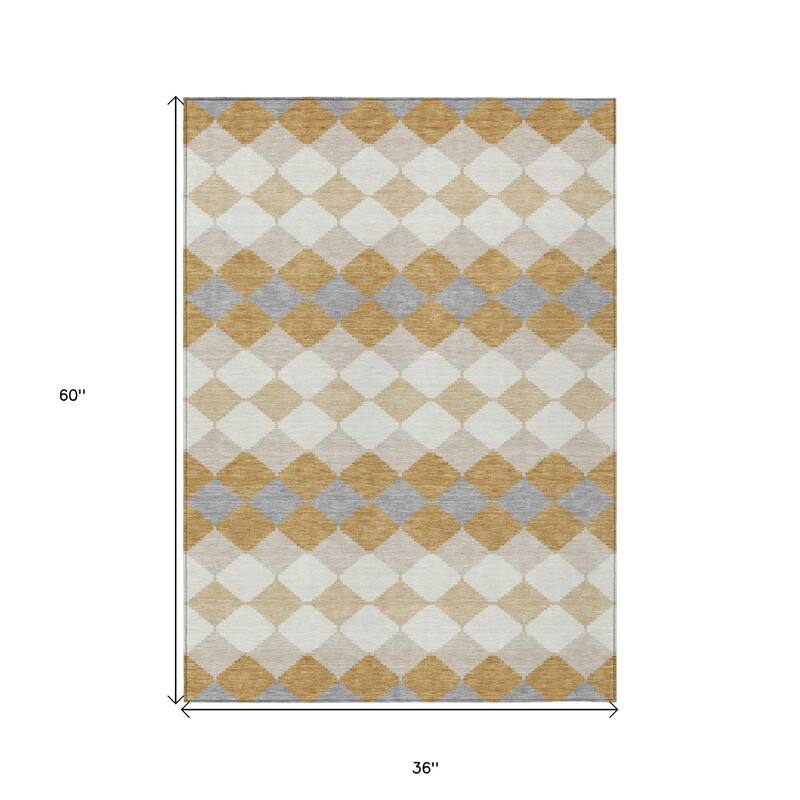 HomeRoots Geometric Transitional Rectangle Outdoor Rug