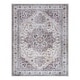 preview thumbnail 85 of 204, Gertmenian Crystal Print Washable Digital Printed Flat Pile Polyester Slip Resistant Area Rug Collection 3' 6" x 4' 6" - Soha Grey