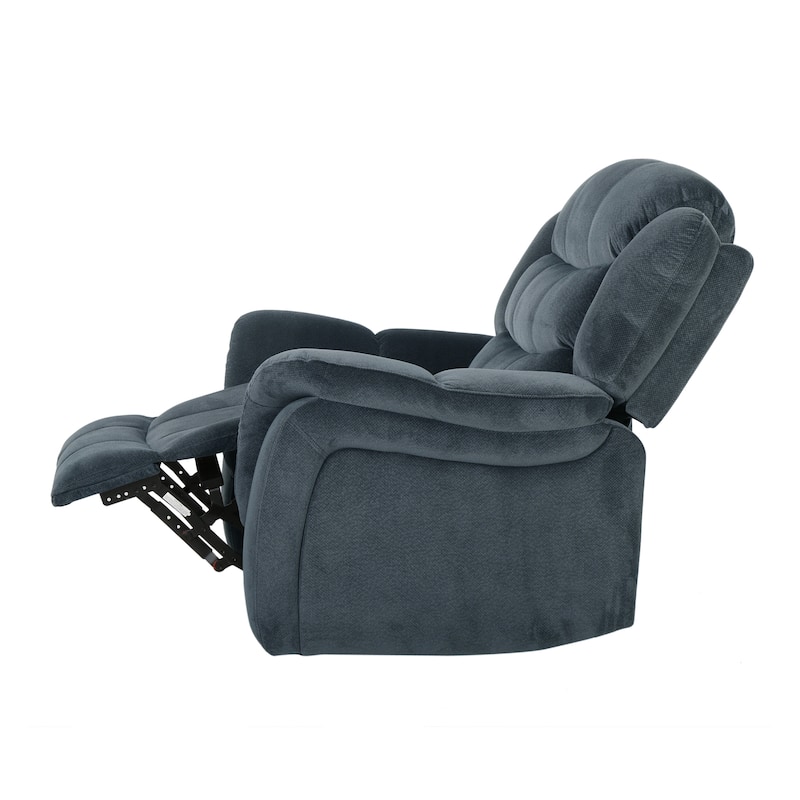 Roomfitters Classic Design, Brown Plush Fabric, Glider Recliner