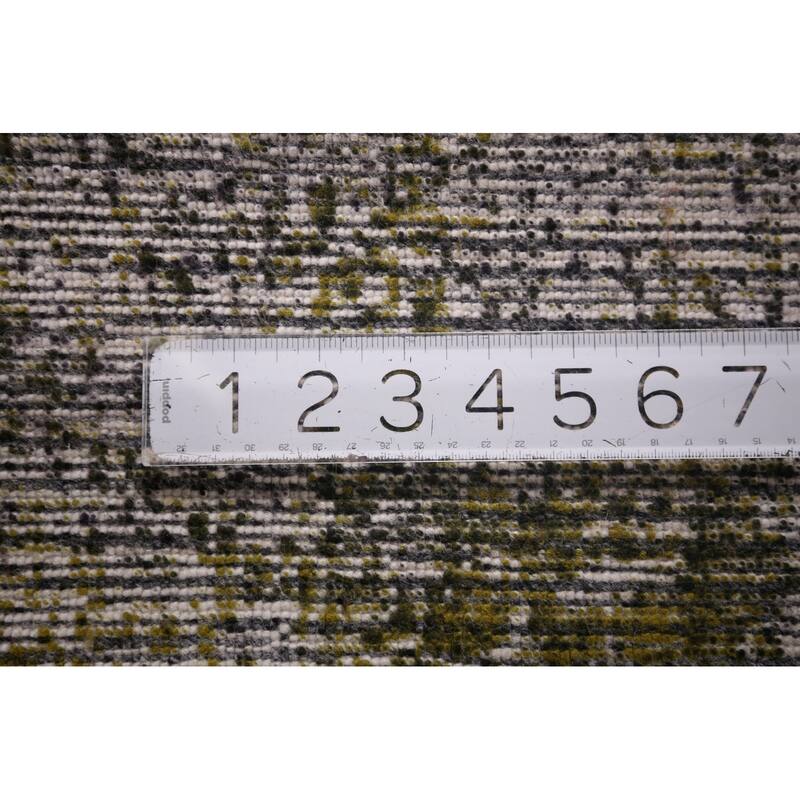 Abstract Indian Area Rug Hand-Knotted Wool Carpet - 5'0"x 7'11"