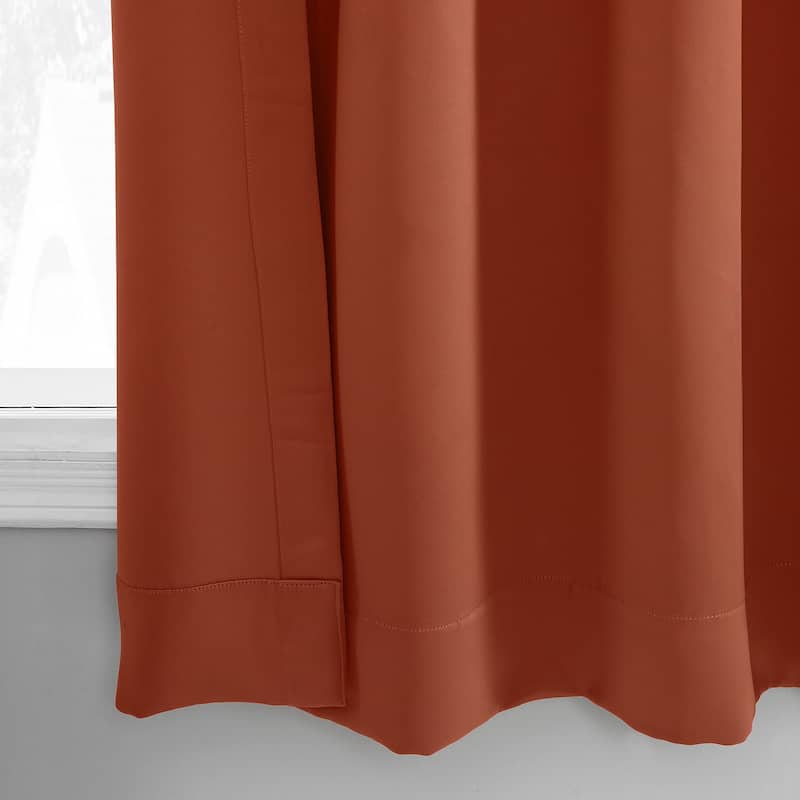 Exclusive Fabrics Room Darkening Grommet Curtain Panel Pair 63 Inches Long (2 Panels)