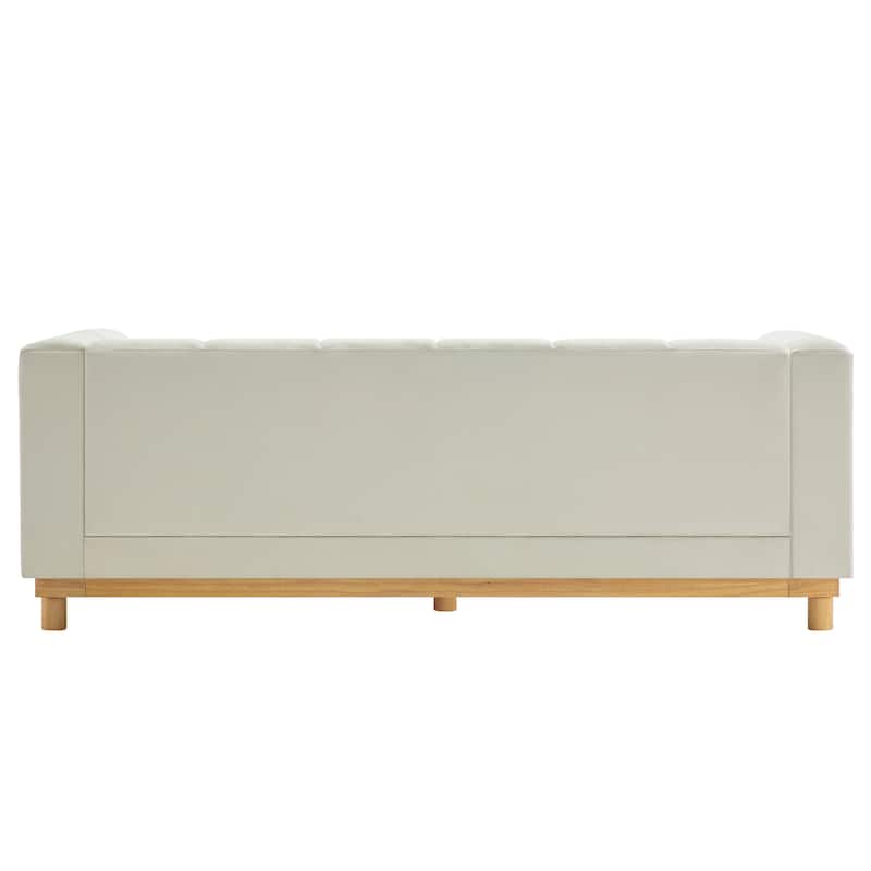 Christopher Knight Home - Modern Mid-Century 78.7" Tufted Back Upholstered 3-Seater Sofa with Foam-filled Seat Cushions