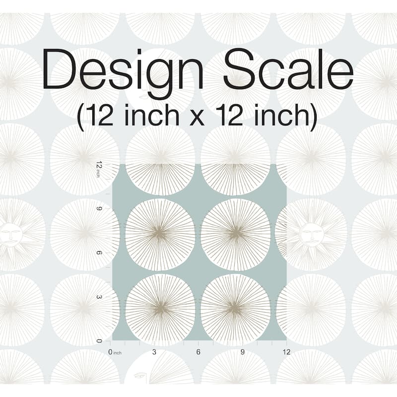 Irvine 20' L x 20.5" W Starburst Peel and Stick Wallpaper