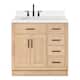 Option Oak / Carrara White Quartz Top / Matte Black