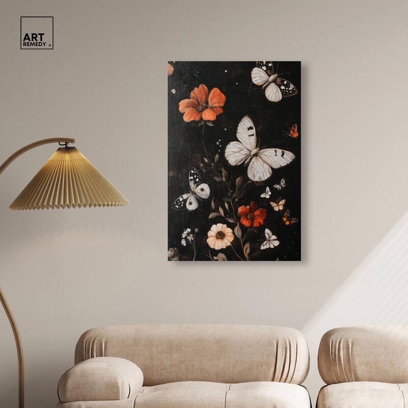 Butterfly Wing Patterns Canvas by Art Remedy, Gallery Wrapped