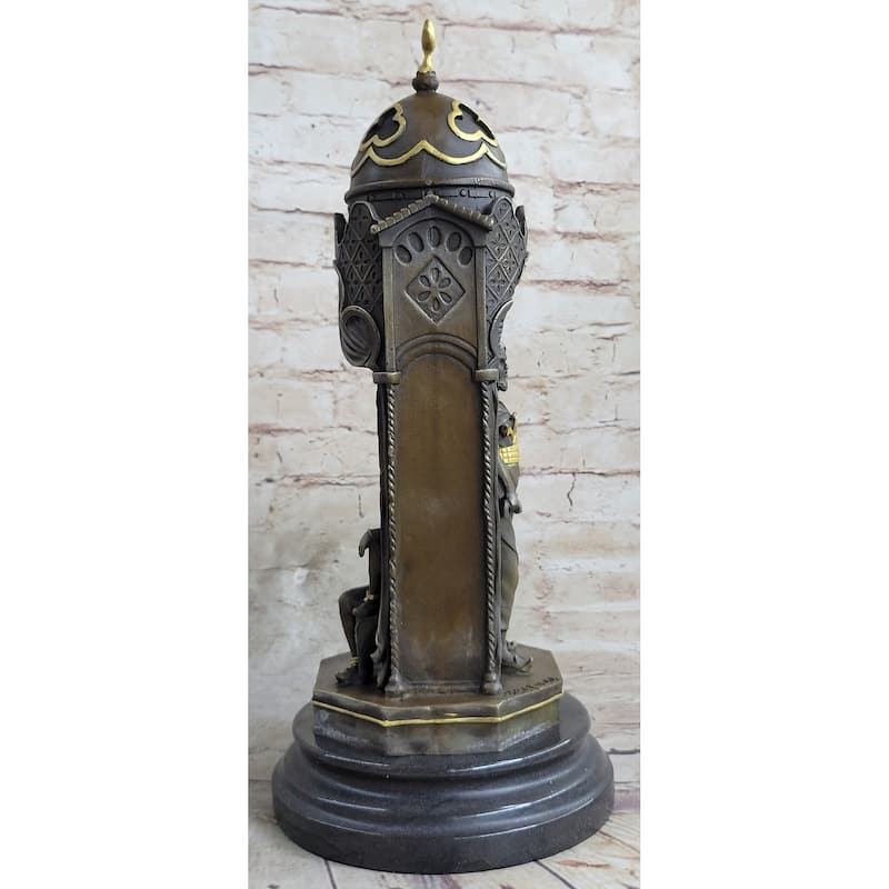 Peeping Ali Arabic Turkish Harem Bronze Statue Sculpture Figure By Franz Bergman 14 Inches X 8 Inches