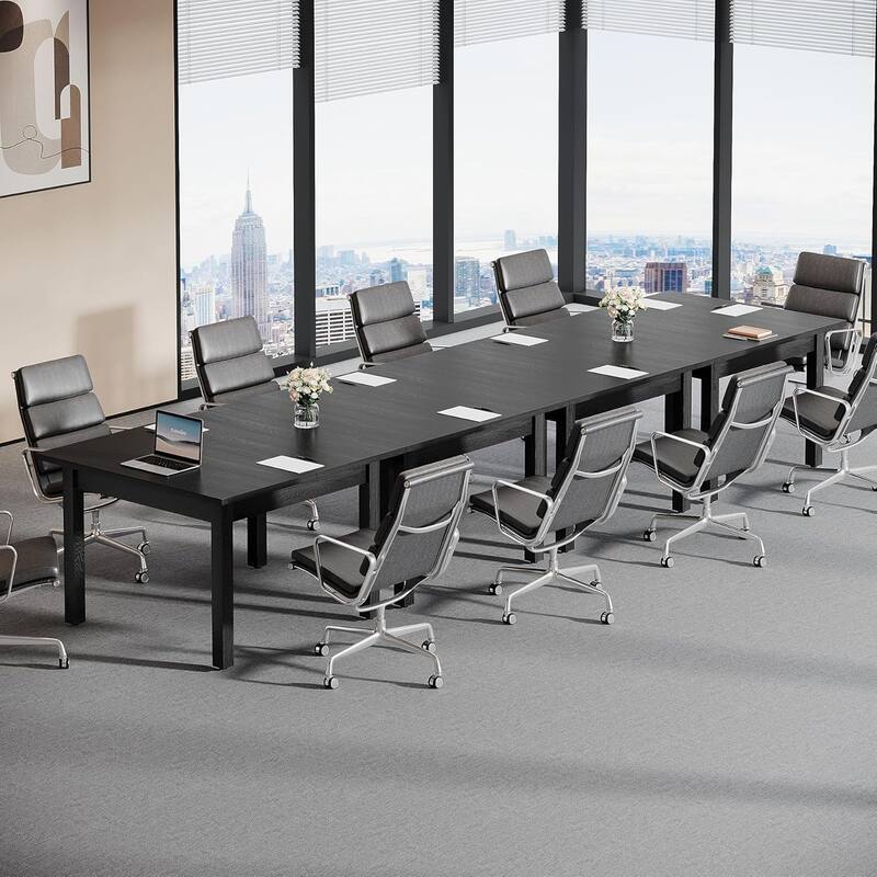 Modern Minimalist Wood 4-Person Square Conference Table/Desk for Meeting Room Seminar Room Boardroom