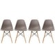 preview thumbnail 25 of 25, Mid-century Modern Molded Dining Chairs (Set of 4) Taupe Gray