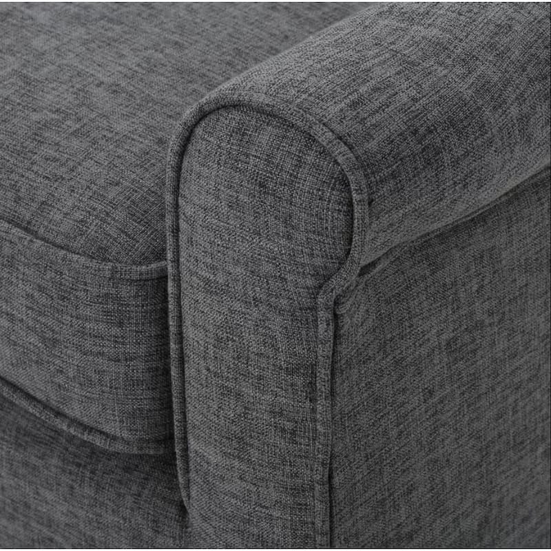 Classic Fabric Upholstered Tufted Loveseat with Rolled Arms