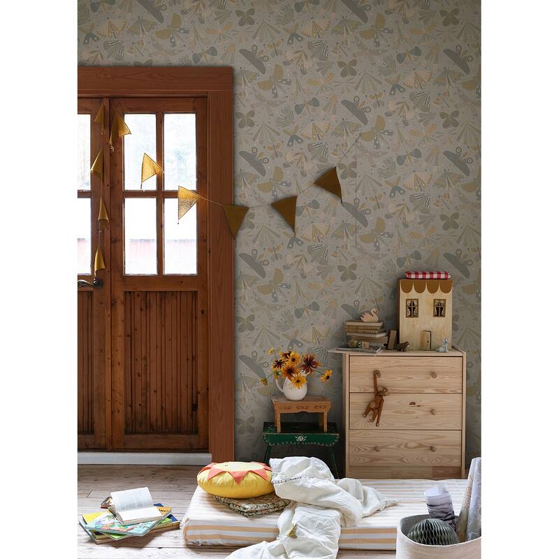 A-Street Prints Flyga Light Blue Bonanza Wallpaper