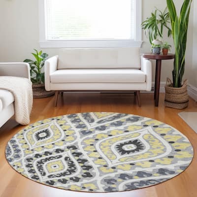 Premium Washable Super Soft Diamond Medallions Mayfield Rug