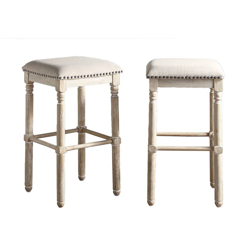 Arnhem Wood Upholstered Bar Stools