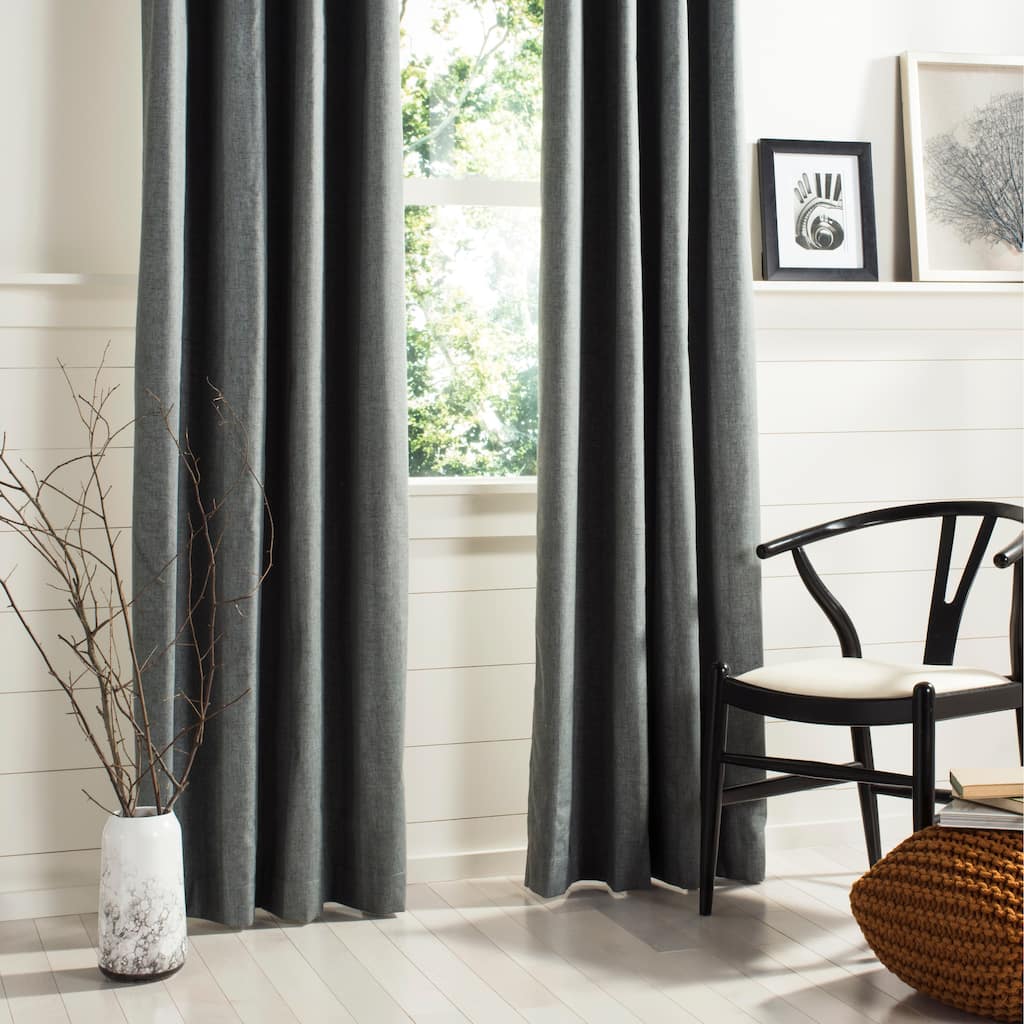 SAFAVIEH Melissia Grey 96 Inch Single Curtain Panel - 96" x 52"