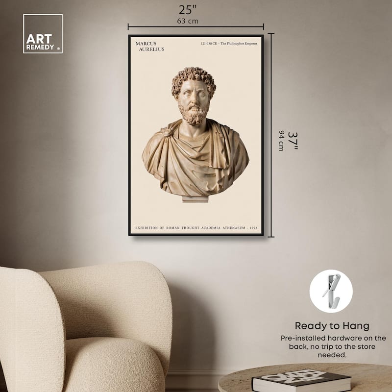 Philosopher Emperor's Gaze Canvas by Art Remedy