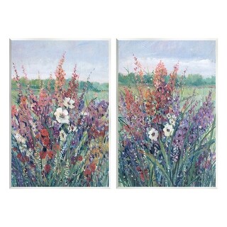 Stupell Blooming Meadow Plants Wall Plaque Art Design By Tim OToole ...
