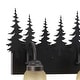 preview thumbnail 10 of 10, Yellowstone 3-Light 24.75 in. W Burnished Bronze Rustic Bathroom Vanity Lighting Fixture, Amber Flake Glass, Moose, Trees Cabin
