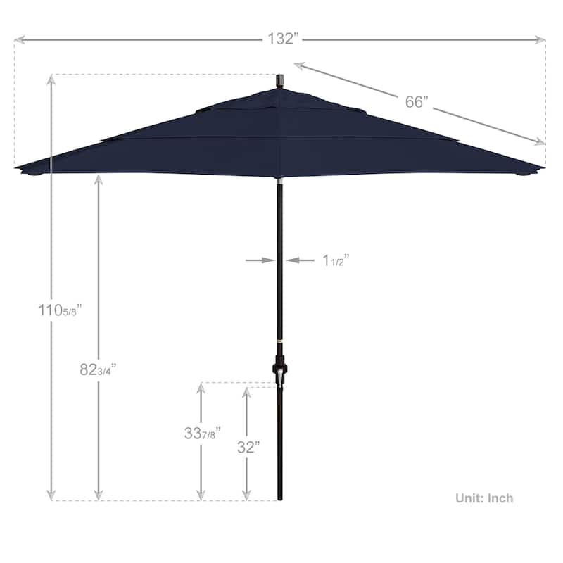 California Umbrella 11-Foot Market Umbrella in Bronze