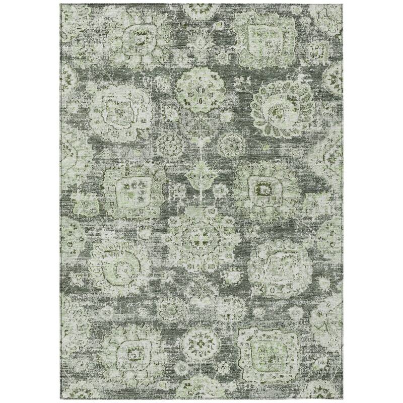HomeRoots Floral Transitional Rectangle Outdoor Rug