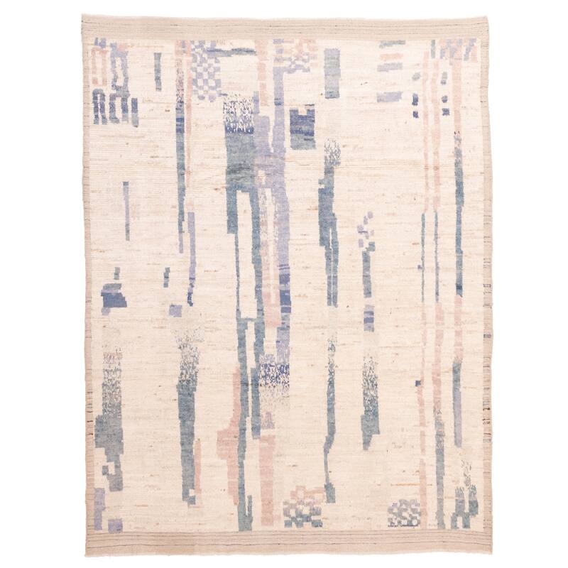 ECARPETGALLERY Hand-knotted Pak Finest Marrakesh Ivory Wool Rug - 7'7 x 10'0