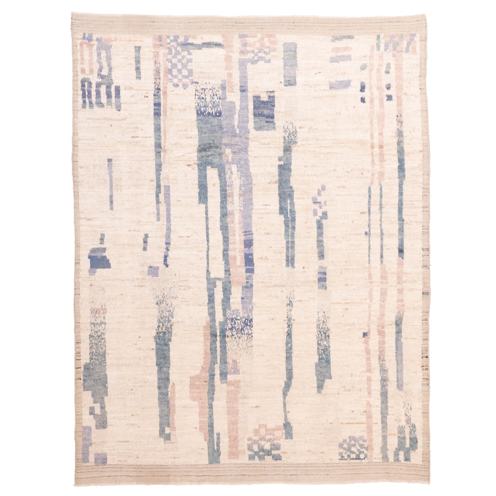 ECARPETGALLERY Hand-knotted Pak Finest Marrakesh Ivory Wool Rug - 7'7 x 10'0