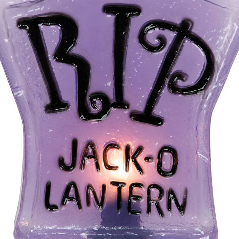Lighted R.I.P Tombstone Halloween Outdoor Pathway Markers - 18" - Set of 3