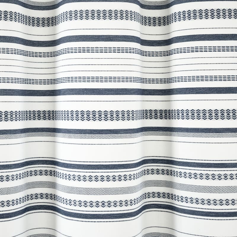 Lush Decor Urban Woven Yarn Dyed Eco-Friendly Recycled Cotton Shower Curtain Single