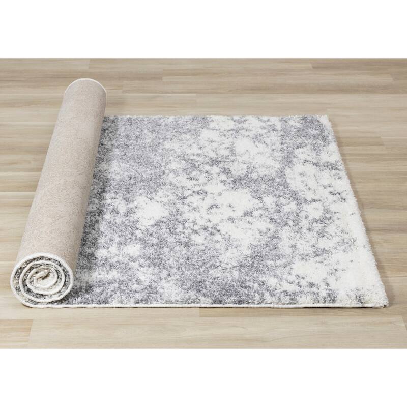 Fairmont Collection - White/Grey Wispy Cloud Rug