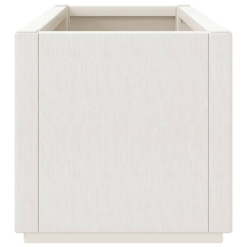 vidaXL Garden Planter White Polypropylene Medium Durable Planter - 14.2 x 31.5 x 13.8