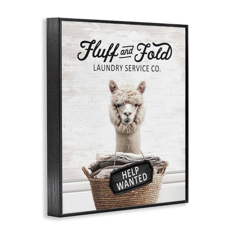Stupell Fluff & Fold Laundry Framed Giclee Art Design By Lettered and Lined
