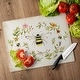 preview thumbnail 5 of 5, Bee Wreath 3mm Heat Tolerant Tempered Glass Cutting Board 15” x 12” Manufactured in the USA Dishwasher Safe