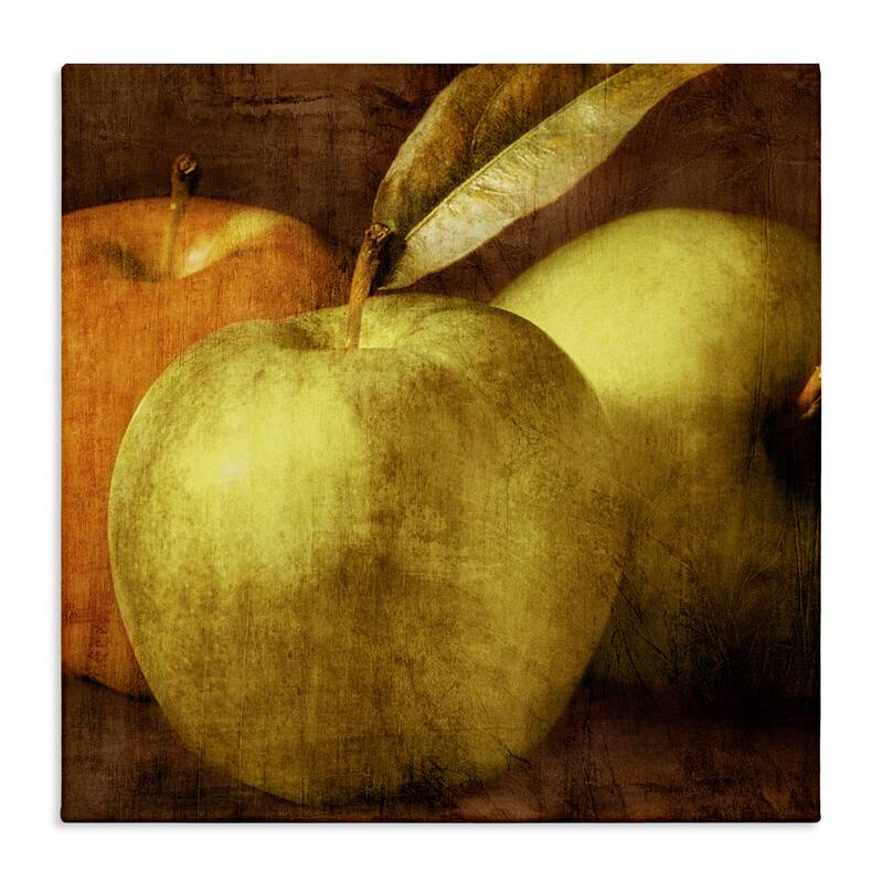 Stupell Vintage Apples Close Up Canvas Wall Art Design By Caroline Kelly - 30 x 30