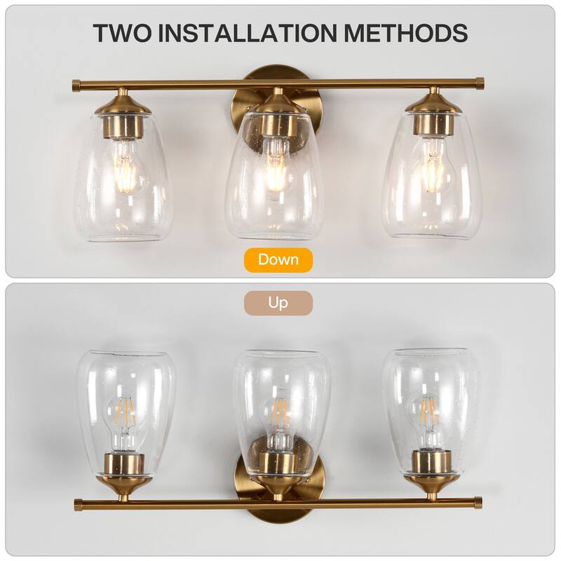 3-Light Bathroom Dimmable Vanity Light