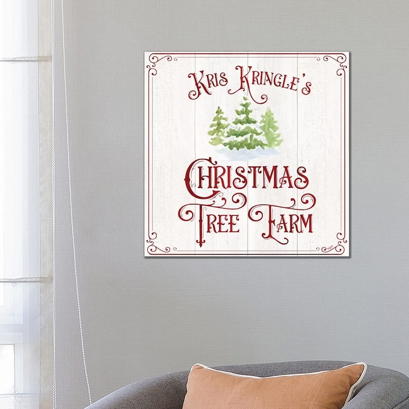 iCanvas "Vintage Christmas Signs VI-Tree Farm" by Tara Reed Canvas Print - 26x26x1.5