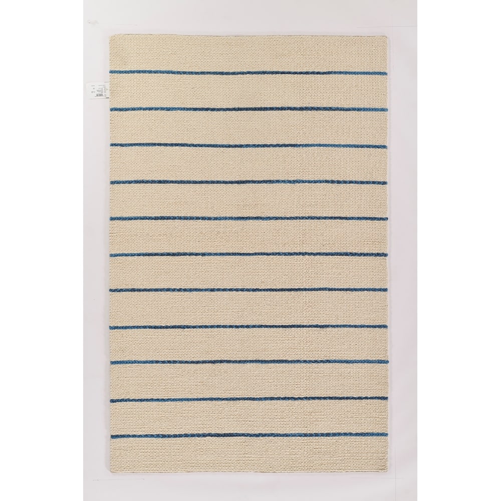Momeni Twine Wool and Viscose Hand Woven Striped Are Rug