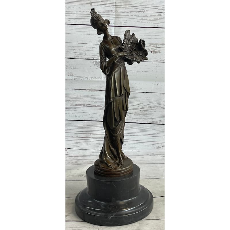 Art Deco Fashion Dancer Model Actress Bronze Hot Cast Sulpture Statue Figurine 16 Inches X 6 Inches