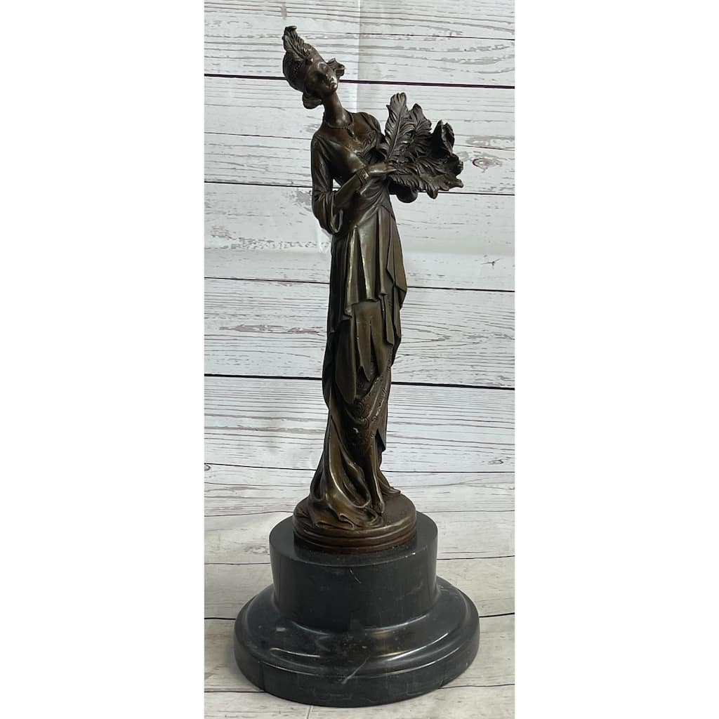 Art Deco Fashion Dancer Model Actress Bronze Hot Cast Sulpture Statue Figurine 16 Inches X 6 Inches