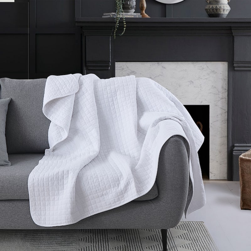 Cotton Quilt Quilted Throw Decorative Throw Blanket 50 By 60 Inches